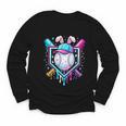 Bunny Baseball Hat With Ice Cream Easter Day Boys Kids Girls Youth Long Sleeve Tee Bunny Baseball Hat With Ice Cream Easter Day Boys Kids Girls Youth Long Sleeve Tee