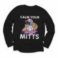 Calm Your Mitts Baseball Ice Cream Drip Crossed Bats Sport Youth Long Sleeve Tee Calm Your Mitts Baseball Ice Cream Drip Crossed Bats Sport Youth Long Sleeve Tee