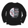 Christian Baseball Men Boy Player Team Religious Philippians Youth Long Sleeve Tee Christian Baseball Men Boy Player Team Religious Philippians Youth Long Sleeve Tee