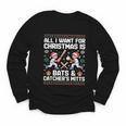 Christmas Baseball Bats Catcher Mitts Holiday Tee Youth Long Sleeve Tee Christmas Baseball Bats Catcher Mitts Holiday Tee Youth Long Sleeve Tee