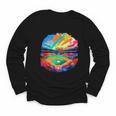 Colorful Baseball Field Home Run Baseball Player Fans Youth Long Sleeve Tee