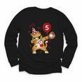 Dabbing Cool Cat Baseball 5th Birthday Youth Long Sleeve Tee Dabbing Cool Cat Baseball 5th Birthday Youth Long Sleeve Tee
