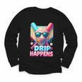 Drip Happens Baseball Ice Cream Bat And Ball With Sunglasses Youth Long Sleeve Tee Drip Happens Baseball Ice Cream Bat And Ball With Sunglasses Youth Long Sleeve Tee