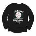 Grammy Of The Birthday Boy Baseball Player Birthday Youth Long Sleeve Tee