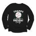 Gramps Of The Birthday Boy Baseball Player Birthday Youth Long Sleeve Tee
