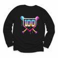 Happy 100 Days Of School Baseball Drip 100th Day Of School Youth Long Sleeve Tee Happy 100 Days Of School Baseball Drip 100th Day Of School Youth Long Sleeve Tee