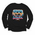 Happy 100 Days Of School Baseball Drip For Kids Teachers Youth Long Sleeve Tee