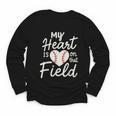 My Heart Is On That Field Baseball Youth Long Sleeve Tee