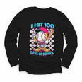 I Hit 100 Days Of School Baseball Ice Cream Drip Youth Long Sleeve Tee I Hit 100 Days Of School Baseball Ice Cream Drip Youth Long Sleeve Tee