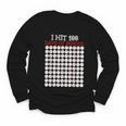 I Hit 100 Days Of School Baseball Lover Teacher Student Youth Long Sleeve Tee I Hit 100 Days Of School Baseball Lover Teacher Student Youth Long Sleeve Tee