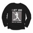 I Hit 100 Days Of School Baseball Player 100th Day Boys Kids Youth Long Sleeve Tee I Hit 100 Days Of School Baseball Player 100th Day Boys Kids Youth Long Sleeve Tee