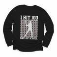 I Hit 100 Days Of School Boys Kids 100th Day Balls Baseball Youth Long Sleeve Tee I Hit 100 Days Of School Boys Kids 100th Day Balls Baseball Youth Long Sleeve Tee