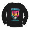 HUGvyn I Survived 100 Days Baseball Teacher Ice Cream Drip Youth Long Sleeve Tee HUGvyn I Survived 100 Days Baseball Teacher Ice Cream Drip Youth Long Sleeve Tee