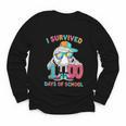 HUGvyn I Survived 100 Days Of School Baseball 6 7 Ice Cream Youth Long Sleeve Tee
