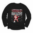 Jingle Ballers Plaid Santa Dabbing Baseball Christmas Youth Long Sleeve Tee Jingle Ballers Plaid Santa Dabbing Baseball Christmas Youth Long Sleeve Tee