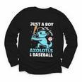 Just A Boy Who Loves Axolotls & Baseball Youth Long Sleeve Tee Just A Boy Who Loves Axolotls & Baseball Youth Long Sleeve Tee