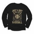 Just a Boy Who Loves Baseball Youth Long Sleeve Tee Just a Boy Who Loves Baseball Youth Long Sleeve Tee