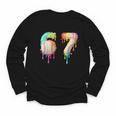 Kids Meme 67 Number Six 6 Seven 7 Ice Cream Drips Baseball Youth Long Sleeve Tee Kids Meme 67 Number Six 6 Seven 7 Ice Cream Drips Baseball Youth Long Sleeve Tee
