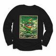 Leprechaun Playing Baseball Japanese Art St Patricks Day Youth Long Sleeve Tee Leprechaun Playing Baseball Japanese Art St Patricks Day Youth Long Sleeve Tee