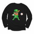 Leprechaun Playing Baseball St Patricks Day Sport Boys Youth Long Sleeve Tee Leprechaun Playing Baseball St Patricks Day Sport Boys Youth Long Sleeve Tee