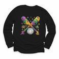 Mardi Gras Baseball Drip Shirt Cool Dripping Baseball Drip Youth Long Sleeve Tee