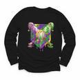 Mardi Gras Ice Cream Drip Baseball Sports For Men Women Kids Youth Long Sleeve Tee