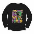 Mardi Gras Six Seven Baseball Drip Number 6 7 Meme Youth Long Sleeve Tee Mardi Gras Six Seven Baseball Drip Number 6 7 Meme Youth Long Sleeve Tee