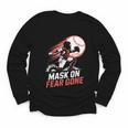 Mask On Fear Gone Baseball Catcher Softball Youth Long Sleeve Tee