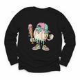 Melted Ice-Cream Baseball Mascot Pastel Pop Youth Long Sleeve Tee Melted Ice-Cream Baseball Mascot Pastel Pop Youth Long Sleeve Tee