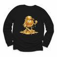 Melting Baseball Mascot Slugger Bat Cap Cartoon Youth Long Sleeve Tee Melting Baseball Mascot Slugger Bat Cap Cartoon Youth Long Sleeve Tee
