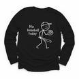 No Baseball Game Today Sad Stickfigure Baseball Player Youth Long Sleeve Tee