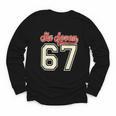 Number 67 Meme Six Seven Baseball Style Kids Boy Teen Youth Long Sleeve Tee