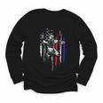 Patriotic Baseball Catcher American Flag Sports Tee Youth Long Sleeve Tee Patriotic Baseball Catcher American Flag Sports Tee Youth Long Sleeve Tee