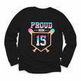 Proud Mom Baseball Player Number 15 Ice Cream Drip Youth Long Sleeve Tee Proud Mom Baseball Player Number 15 Ice Cream Drip Youth Long Sleeve Tee