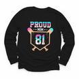 Proud Mom Baseball Player Number 81 Ice Cream Drip Youth Long Sleeve Tee Proud Mom Baseball Player Number 81 Ice Cream Drip Youth Long Sleeve Tee