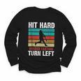 Retro Hit Hard Run Fast Turn Left Baseball Lover Youth Long Sleeve Tee Retro Hit Hard Run Fast Turn Left Baseball Lover Youth Long Sleeve Tee
