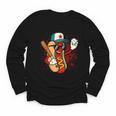 Retro Vintage Baseball Hot Dogs Youth Long Sleeve Tee