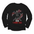 Run I Dare You Baseball Catcher Graphic Players Fans Youth Long Sleeve Tee