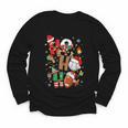 Santa Baseball Football Soccer Pajamas Ho Ho Christmas Xmas Youth Long Sleeve Tee