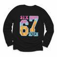 Six Seven Drip Baseball Player Number 67 Or 67th Birthday Youth Long Sleeve Tee