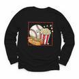 Smiling Baseball Popcorn And Hot-Dog Cartoon Apparel Youth Long Sleeve Tee Smiling Baseball Popcorn And Hot-Dog Cartoon Apparel Youth Long Sleeve Tee
