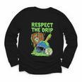 Spooky Zombie Respect The Drip Baseball Halloween Youth Long Sleeve Tee Spooky Zombie Respect The Drip Baseball Halloween Youth Long Sleeve Tee