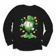 St Patrick Day Baseball Drip Ice Cream Baseball Youth Long Sleeve Tee