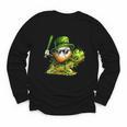 St Patrick’s Day Baseball Shamrock Player Youth Long Sleeve Tee