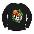 St Patricks Day Shamrock Basketball Baseball Football Soccer Youth Long Sleeve Tee