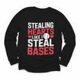 Stealing Hearts Like I Steal Bases Cute Baseball Kids Youth Long Sleeve Tee Stealing Hearts Like I Steal Bases Cute Baseball Kids Youth Long Sleeve Tee