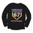 I Survived 67 Days Of School Baseball Trend For Boys Girls Youth Long Sleeve Tee