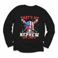 That's My Nephew Out There Baseball Cream Drip Crossed Bat Youth Long Sleeve Tee That's My Nephew Out There Baseball Cream Drip Crossed Bat Youth Long Sleeve Tee