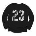 Vintage Baseball Number 23 Jersey Player Uniform Youth Long Sleeve Tee