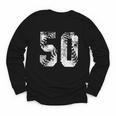 Vintage Baseball Number 50 Jersey Player Uniform Youth Long Sleeve Tee Vintage Baseball Number 50 Jersey Player Uniform Youth Long Sleeve Tee